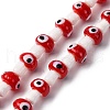 Handmade Evil Eye Lampwork Beads Strands LAMP-S069-01A-01-1