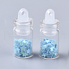 Glass Wishing Bottle Pendant Decorations GLAA-T008-01D-2