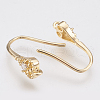 Brass Earring Hooks KK-T029-107G-2