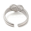 304 Stainless Steel Open Cuff Rings RJEW-K245-65P-2