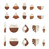 Kissitty 20Pcs 10 Style Resin & Walnut Wood Pendants RESI-KS0001-05-1