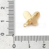 Brass with Natural Shell Fold Over Clasps KK-G505-27G-3