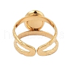 Ion Plating(IP) 304 Stainless Steel Open Cuff Rings RJEW-F167-04G-04-4