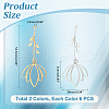 Unicraftale 12Pcs 2 Colors Ion Plating(IP) 201 Stainless Steel Big Pendants STAS-UN0056-60-2