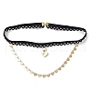 Brass Heart Tassel Thigh Leg Chains AJEW-AN00653-1