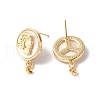 Brass Stud Earring Findings KK-B063-13G-2