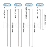 SUPERFINDINGS 4 Bags 4 Styles Stainless Steel Fishing Spinner Shaft STAS-FH0002-26-2