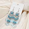 Alloy & Acrylic & Rhinestone Chandelier Earrings for Women EJEW-G426-03P-01-1