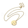 304 Stainless Steel Number 11:11 Pendant Necklaces NJEW-NH0002-01G-02-3