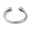Rack Plating Brass Textured Open Cuff Bangles BJEW-S150-03P-2