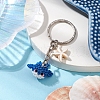 Handmade Glass Seed Beads Pendants Keychain KEYC-MZ00019-4