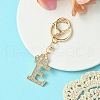 Golden Alloy Rhinestone Keychain KEYC-YW00105-05-1