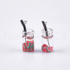 Glass Bottle Pendants CRES-N017-06B-2