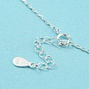 925 Sterling Silver Infinity Pendant Necklace for Women NJEW-C019-01S-4