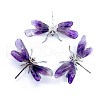 Natural Amethyst Crystal Dragonfly Figurines PW-WG22635-01-1
