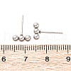 Tarnish Resistant 201 Stainless Steel Beaded Horizontal Bar Stud Earrings with 316 Stainless Steel Pin for Women STAS-K238-01P-8