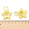 Star Brass Hoop Earrings for Women EJEW-U057-06C-01G-5