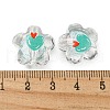 Transparent Printed Acrylic Beads OACR-H124-07-3