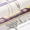 304 Stainless Steel Pendant Necklaces for Women NJEW-K255-09P-2