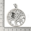 304 Stainless Steel Rhinestone Pendants STAS-U001-02ASG-3