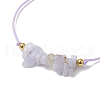 Natural Blue Lace Agate Braided Bead Bracelets BJEW-JB11155-05-3