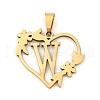 Ion Plating(IP) 201 Stainless Steel Pendants STAS-N103-183G-W-1