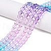 Baking Painted Transparent Glass Beads X-DGLA-M001-8mm-10-6