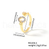 Elegant Geometric Brass Micro Pave Cubic Zirconia Cuff Open Rings for Women ED4518-1-3