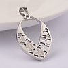 Non-Tarnish 304 Stainless Steel Filigree Pendants STAS-M245-14P-1