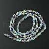 Transparent Electroplate Glass Beads Strands GLAA-K064-03A-AB01-2