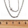 Brass Double Layer Necklaces NJEW-D302-54P-5