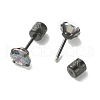 Cubic Zirconia Diamond Stud Earrings EJEW-TAC0015-20B-03-2