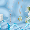 Brass Braided Macrame Pouch Empty Stone Holder for Pendant Necklaces Making NJEW-AB00017-5
