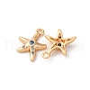 Brass Micro Pave Cubic Zirconia Charms KK-Z112-20G-01-2