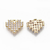 Brass Micro Pave Clear Cubic Zirconia Charms KK-N231-187-NF-2