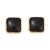304 Stainless Steel Enamel Stud Earrings EJEW-U045-02G-02-1