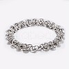 Tarnish Resistant 304 Stainless Steel Byzantine Chain Bracelets BJEW-I238-05P-2