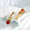 Brass Micro Pave Cubic Zirconia Stud Earrings EJEW-M077-16G-4