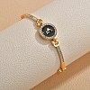 12 Constellations Golden Alloy Rhinestone Bangles for Women WG283F1-06-1
