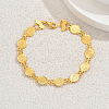 Elegant Brass Coin Pattern Link Bracelets for Women XU8687-4
