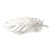 Feather 201 Stainless Steel Brooch for Women STAS-B076-08G-02-1