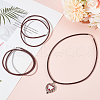 Beebeecraft 2Pcs Braided Round Leather Cord Necklace Making NJEW-BBC0001-19B-02-4