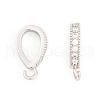 Ion Plating(IP) Brass Micro Pave Clear Cubic Zirconia Pendants KK-O146-04P-1
