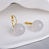 Brass with Resin Round Hoop Earrings EJEW-Q391-09G-04-1