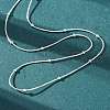2.5MM Brass Ball Snake Chain Necklaces for Women Men KK-P302-03S-3