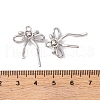 Brass Micro Pave Clear Cubic Zirconia Pendants KK-S376-17B-P-3