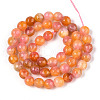 Dyed Natural White Jade Beads Strands G-T139-8mm-60-11-2