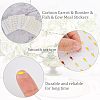 Olycraft 80 Sheets 4 Style Cartoon Carrot & Rooster & Fish & Cow Meal Stickers DIY-OC0008-68A-2