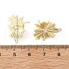 Brass Micro Pave Cubic Zirconia Stud Earring Findings KK-K371-39G-3