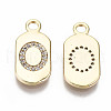 Brass Micro Pave Clear Cubic Zirconia Pendants KK-S360-052O-NF-2